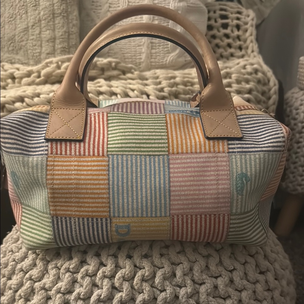 Y2K Dooney & Bourke seersucker multicolored speedy - Picture 3 of 12